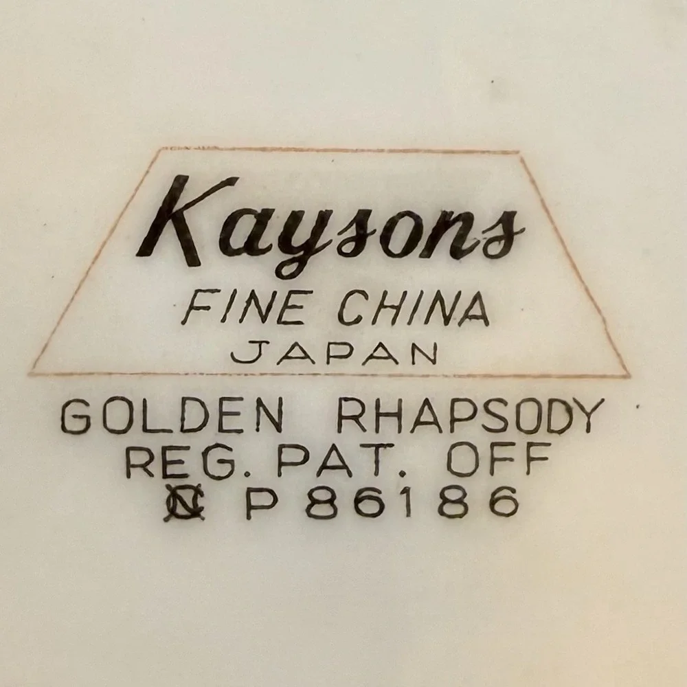 VTG 1960s 60s MCM Kaysons‎ Fine China Golden Rhapsody Gravy Boat Japan 86186